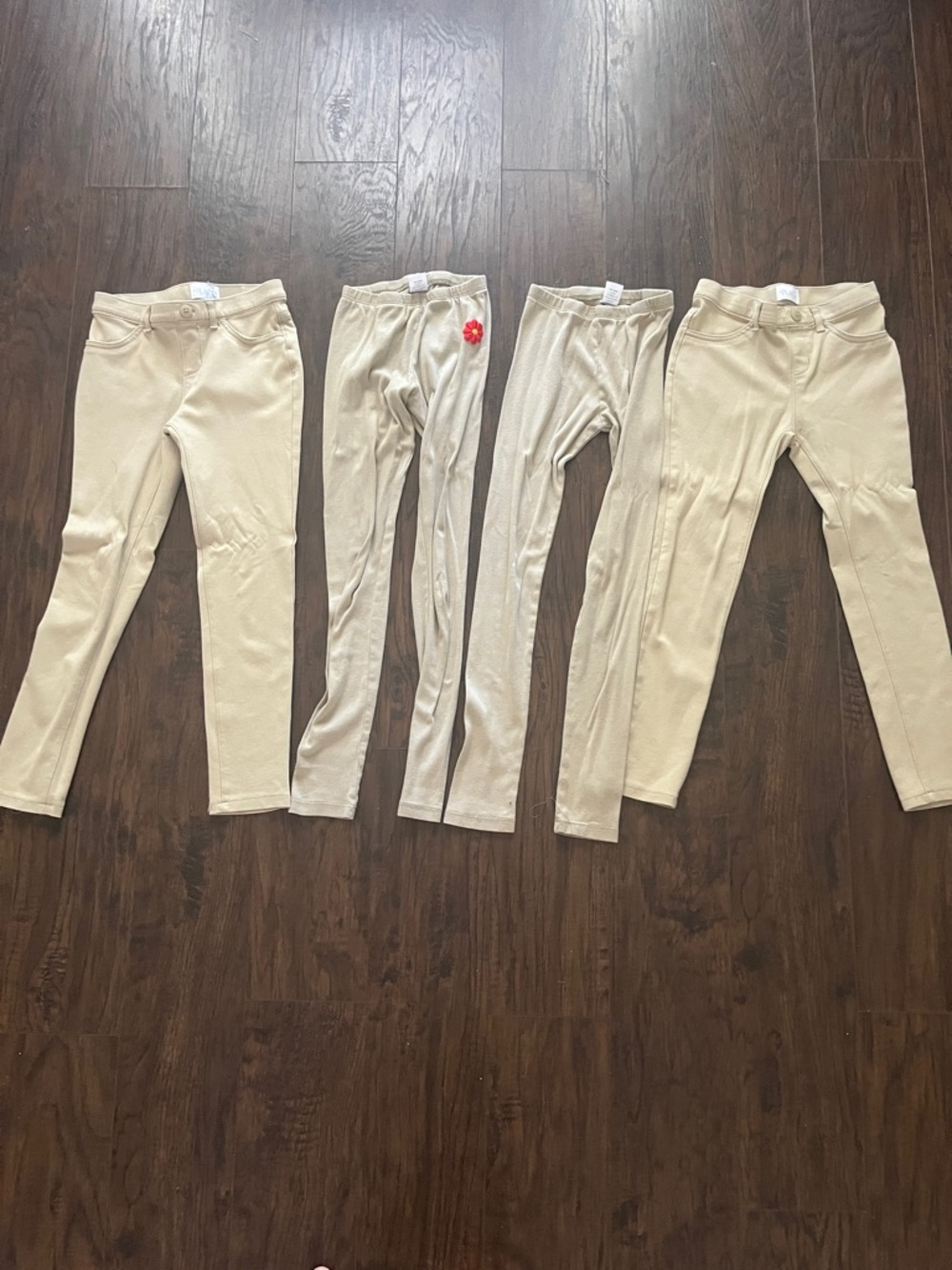 Kids Khaki Uniform Pants and Leggings - Soft Stretch Bottoms